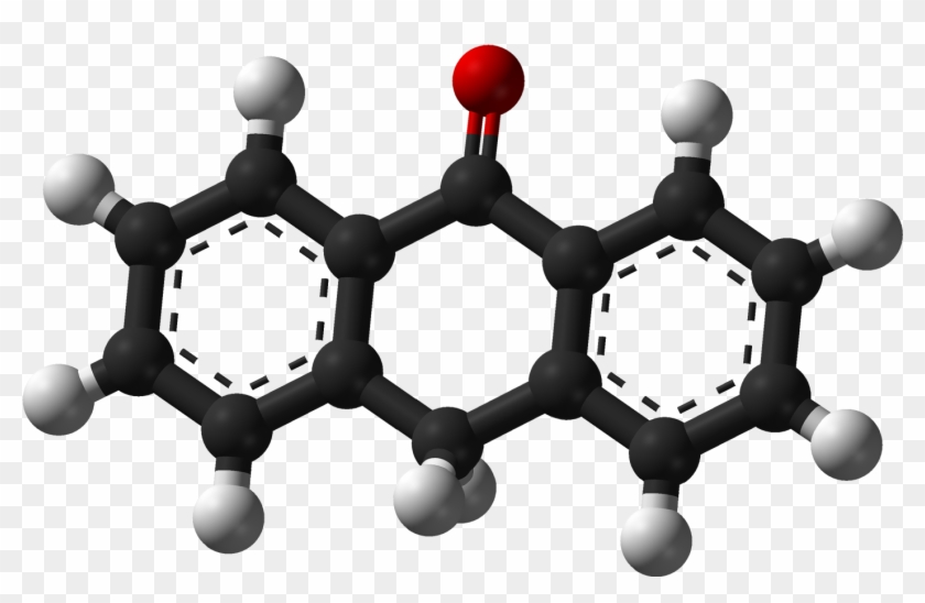 Anthrone 3d Balls - Phloroglucinol Molecule Clipart