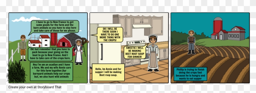 Acadian Comic Strip - Cartoon Clipart