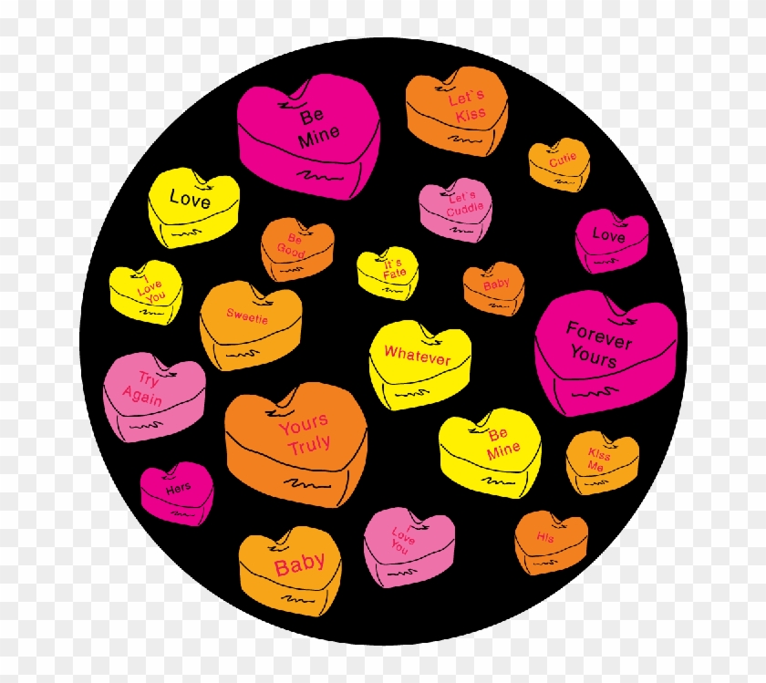 Candy Hearts - Illustration Clipart
