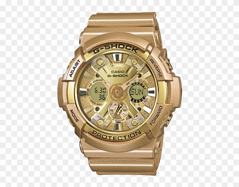 Reloj Casio G-shock Ga200 Dorado Resistencia Magnética - G Shock Gold Color Clipart #4222960