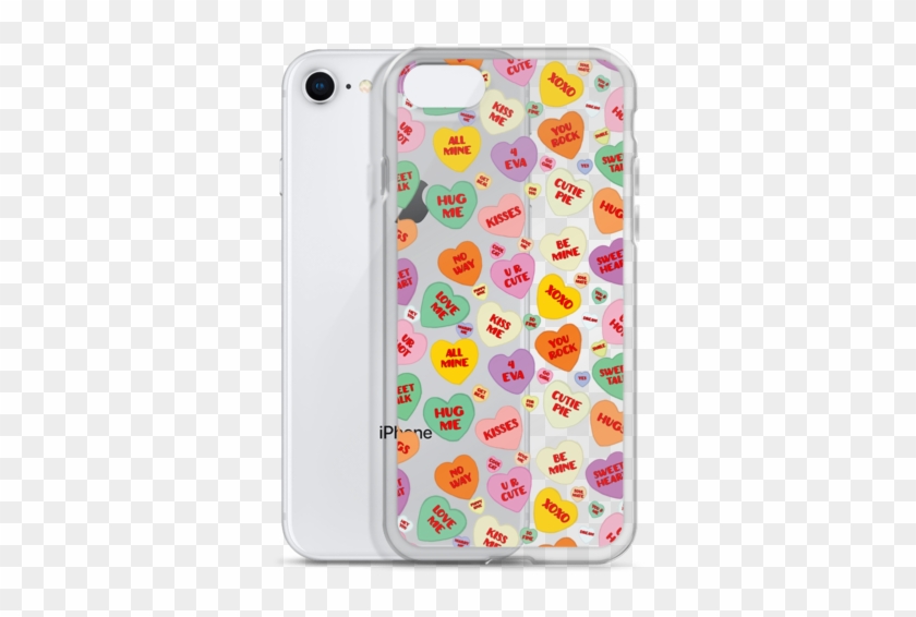 Candy Hearts Iphone Case - Mobile Phone Case Clipart #4223216