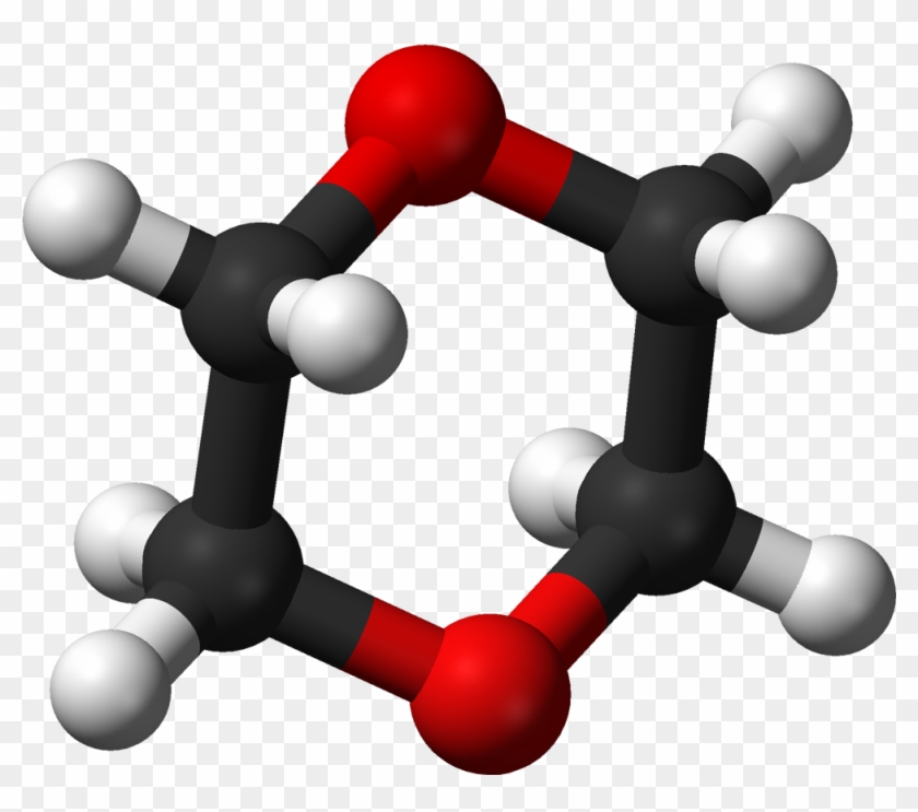 14 Dioxane 3d Balls - 1 4 Dioxane Structure Clipart #4223252