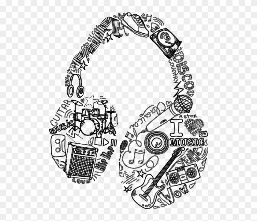 #cosco #musica #music #auriculares #dibujos #tumblr - Dibujos Vintage Para Dibujar Clipart