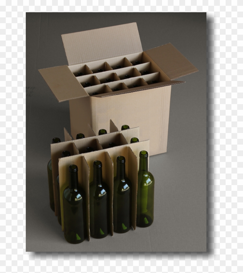 Caja Para 8 Botellas De Vino / Separador Montado Con - Plywood Clipart