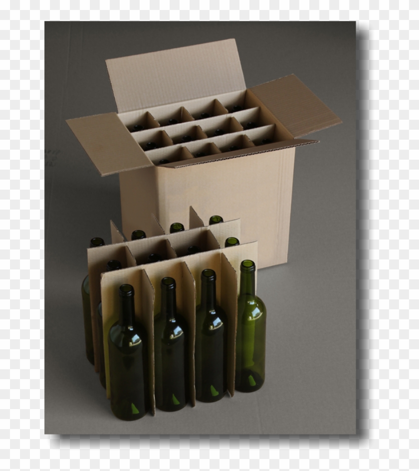 Caja Para 8 Botellas De Vino / Separador Montado Con - Plywood Clipart #4225101