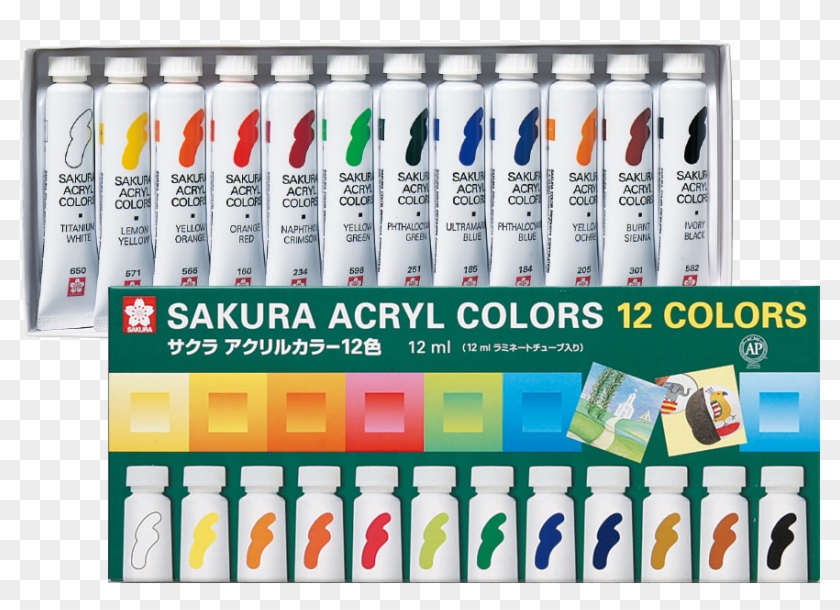 Acrylic Colors - アクリル 絵の具 Clipart #4225743