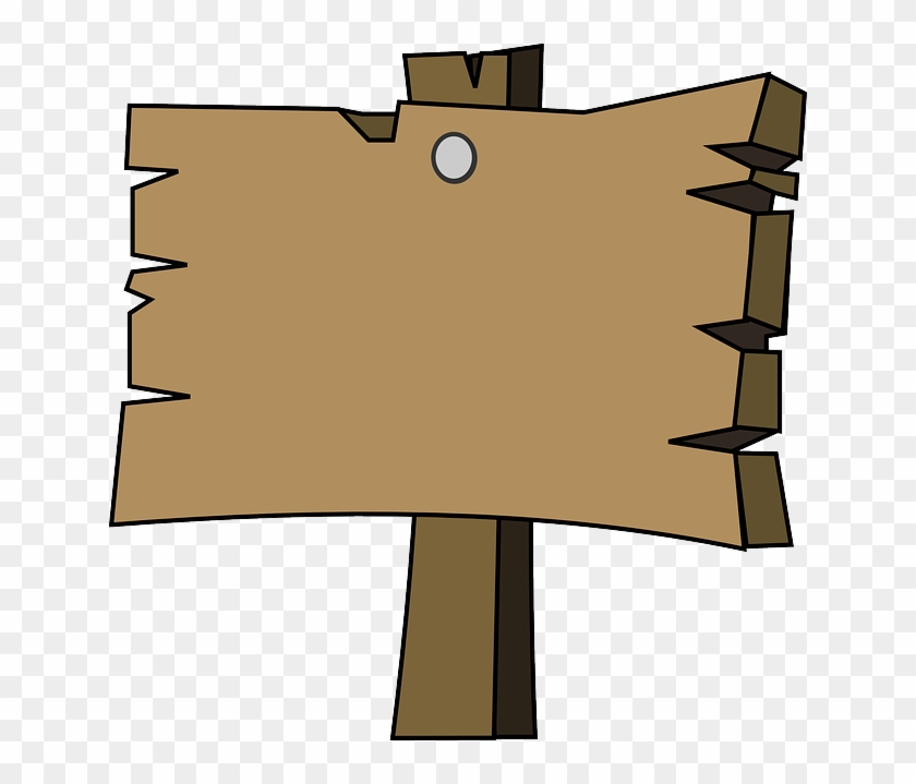 Wooden Sign Cartoon Png Clipart