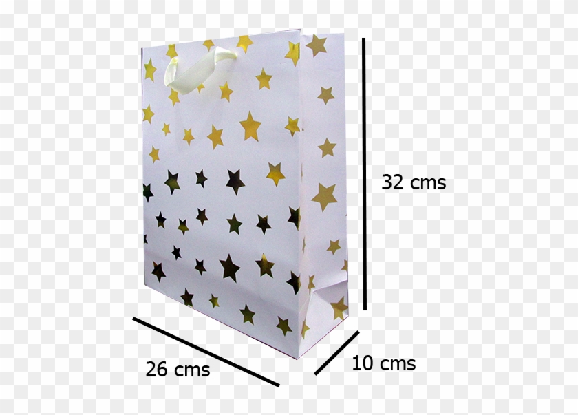 Bolsa De Regalo Mediana Blanca Y Dorada 12 Unidades - 50 States Clipart