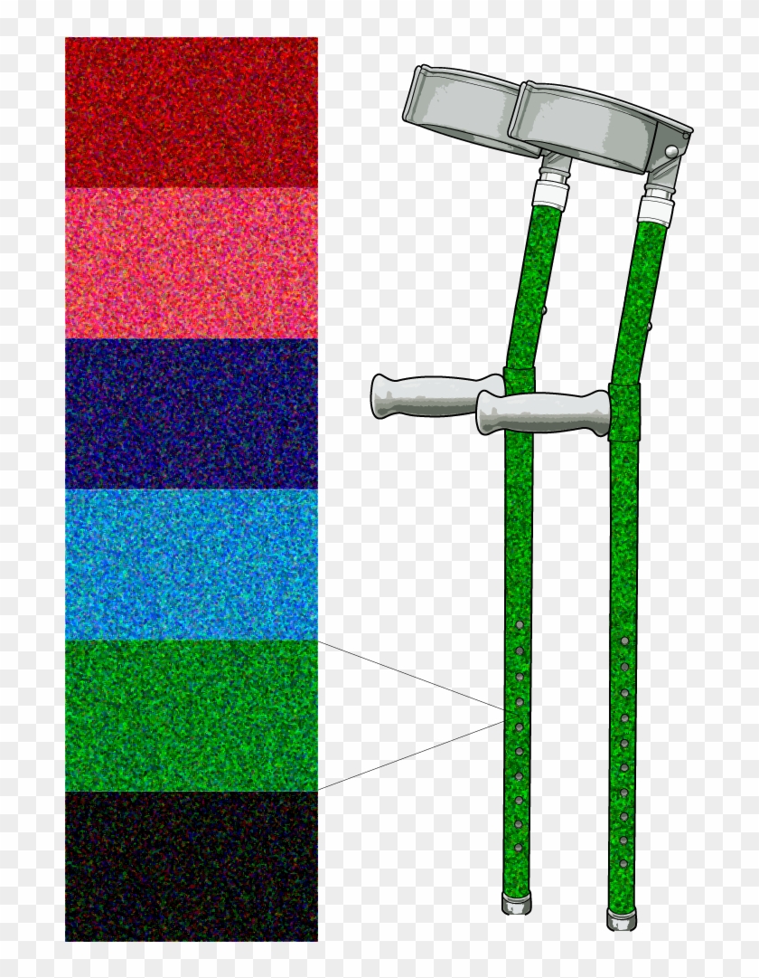 Custom Glitter Crutches ⋆ Buy Personalised Walking - Tool Clipart #4227104