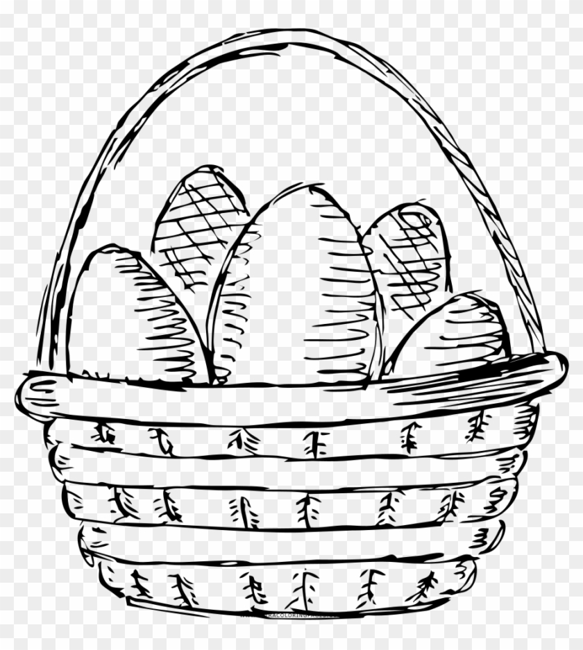 Dibujo De Canasta Pascua Para Colorear Ultra Coloring - Dibujos De Una Canasta Clipart