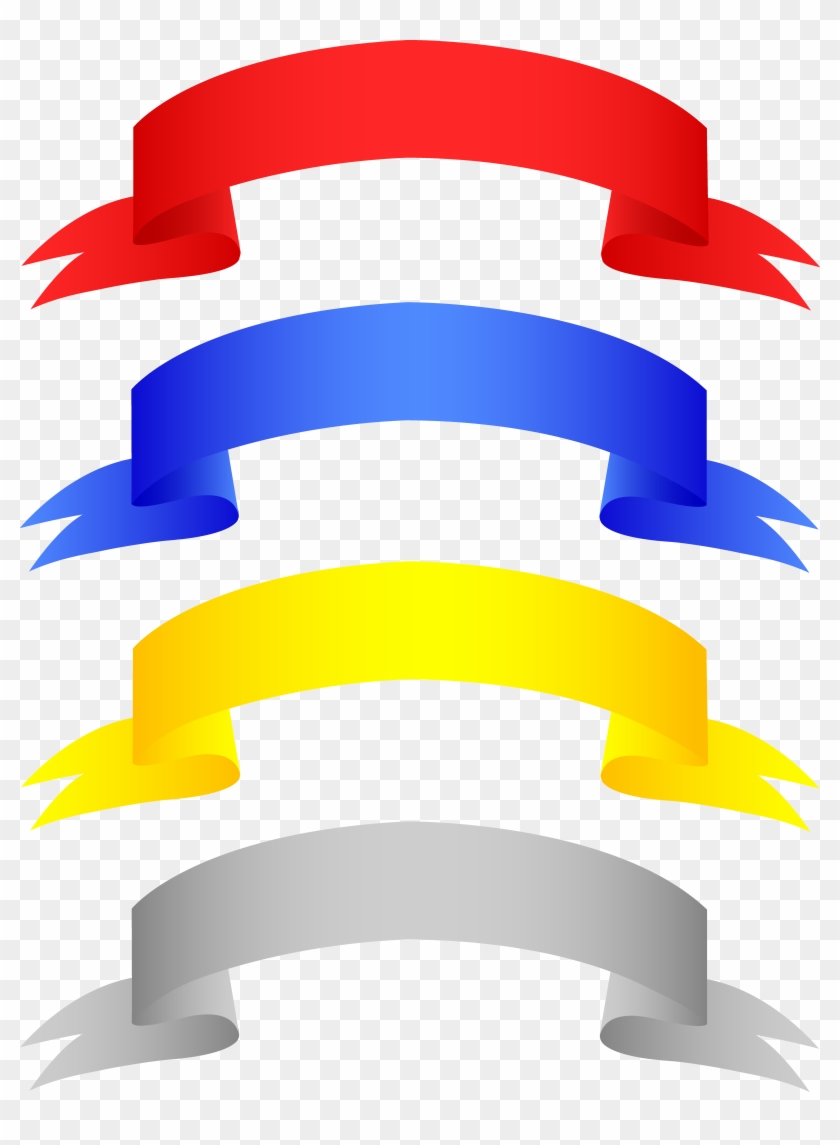 Blank Ribbon Banners Clipart