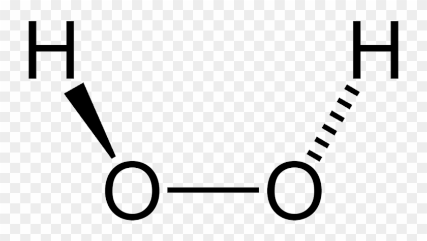 Hydrogen Peroxide 2d - Hydrogen Peroxide Molecular Formula Clipart