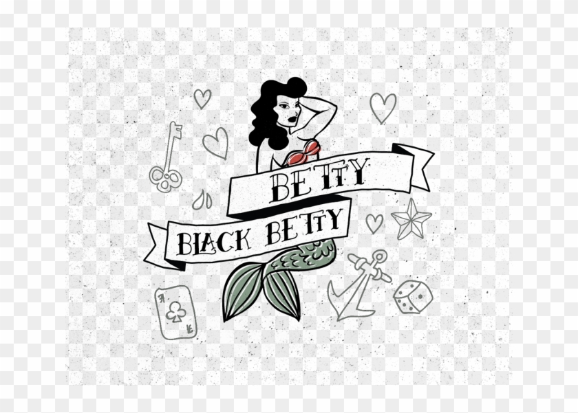 47 - Betty - Old School Tattoo Letters Font Clipart
