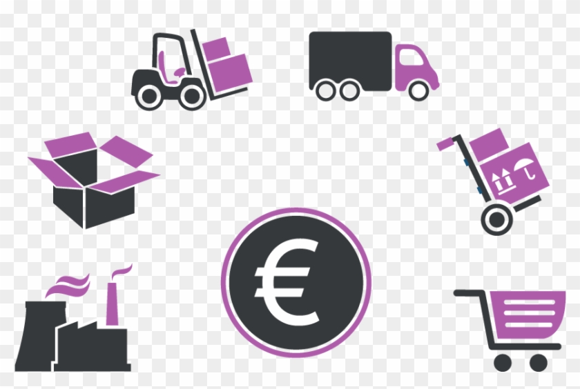 Cash Trapped In Supply Chain - Graphic Design Clipart