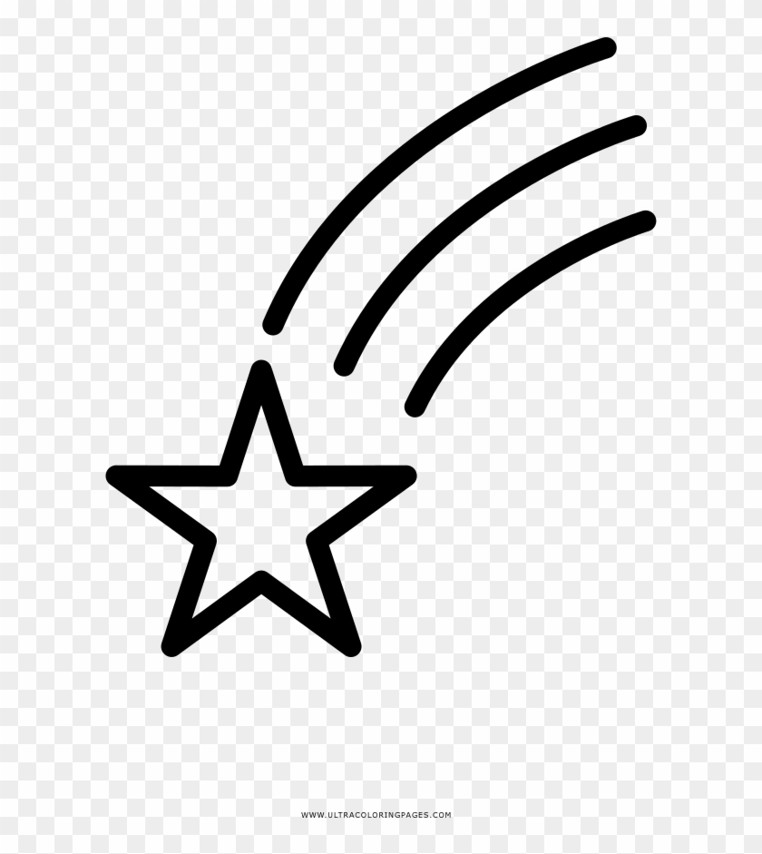 Dibujo De Estrella Fugaz Para Colorear - Hammer And Sicle Black And White Clipart