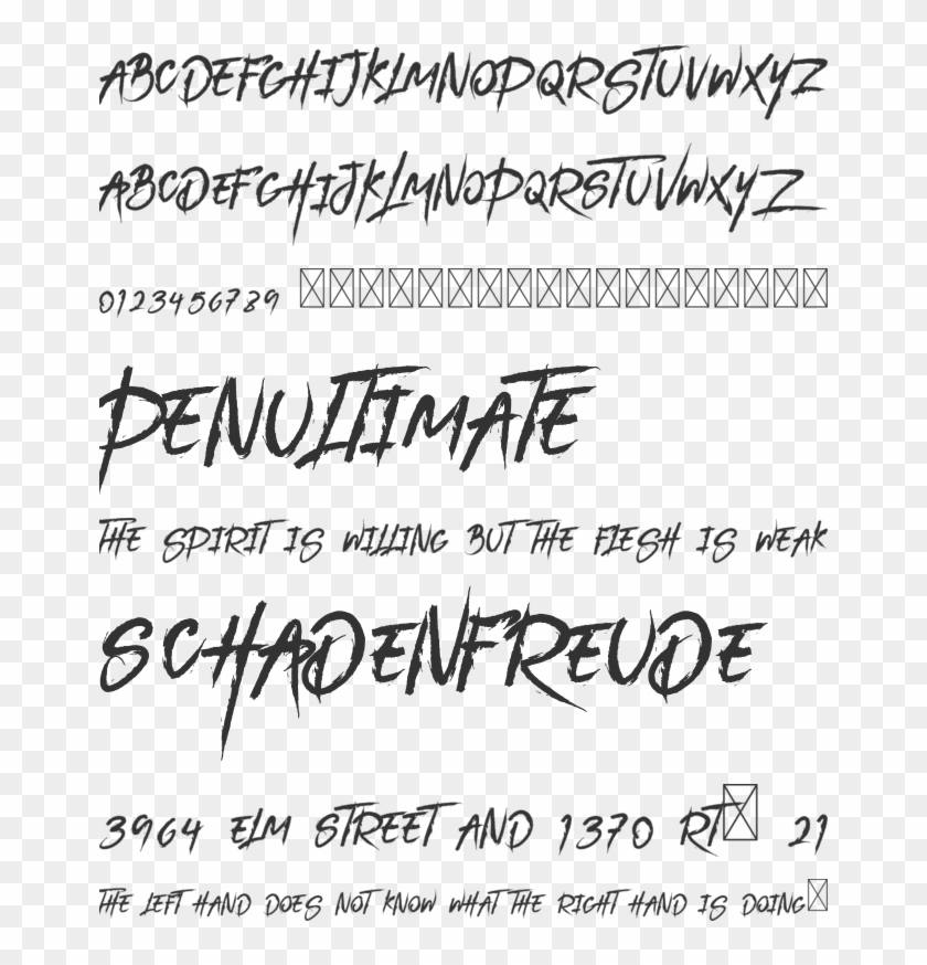 Darkheart Font Preview - Handwriting Clipart #4228611