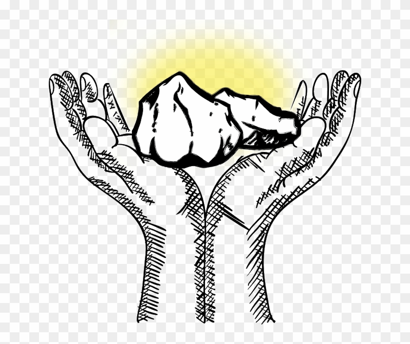 Llevó Su Original Forma De Vida A Todos Los Rincones - Drawing Of Hands Holding The Moon Clipart