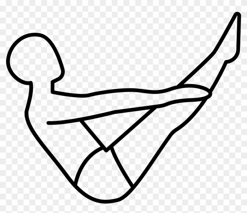 Man On The Floor Flexing Body Comments - Line Art Clipart #4229121