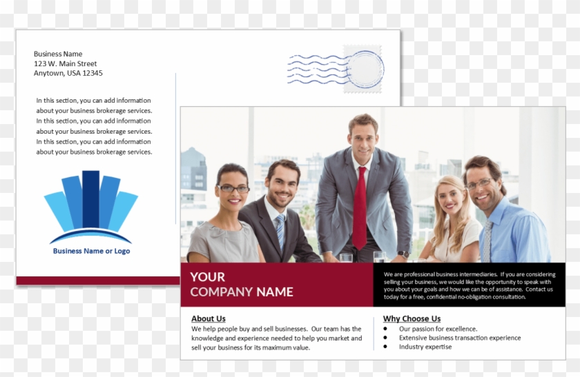 Business Broker Postcard Template - Broker Postcard Clipart
