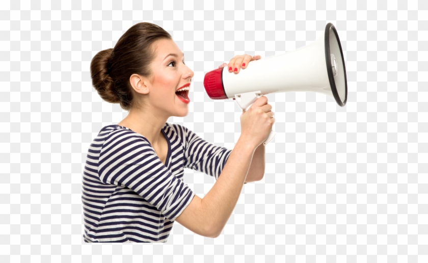Allow Customers To Identify With Your Brand Throughout - Girl Loudspeaker Clipart #4229784