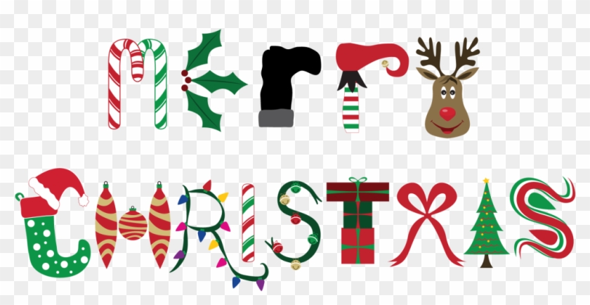 Christmas-merry - Christmas Decorations Word Art Clipart #4230226