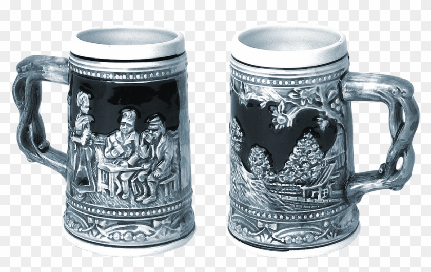 Beer Mug, Chasing, Traditions, Glass, Mug, Ceramics - Метална Халба За Бира Clipart #4230375