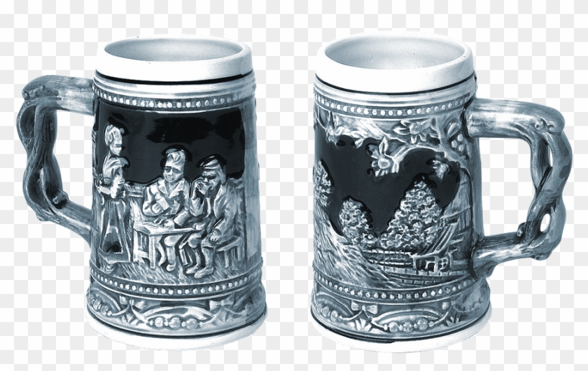 Beer Mug, Chasing, Traditions, Glass, Mug, Ceramics - Метална Халба За Бира Clipart