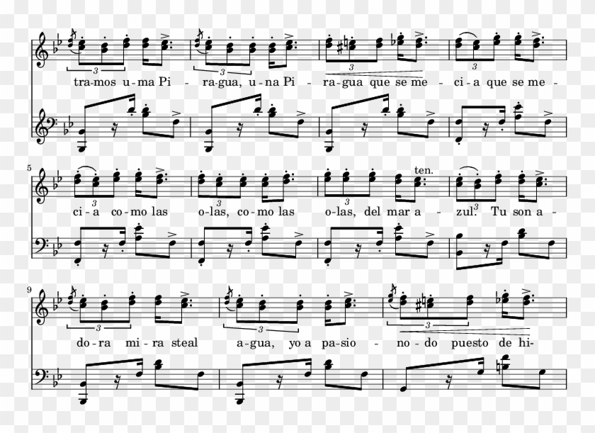 Face To Face With The Mexicans - Sheet Music Clipart #4230753