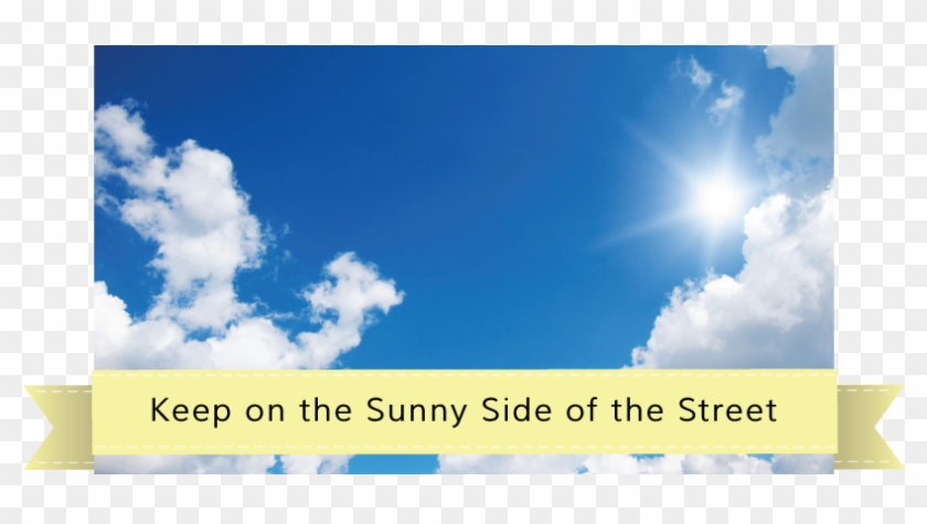 Sunny Side Banner - Sol En El Cielo Azul Clipart