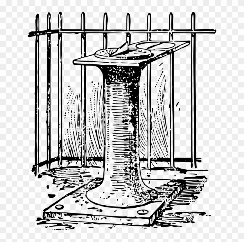 Sundial Drawing Computer Icons Time - Illustration Clipart