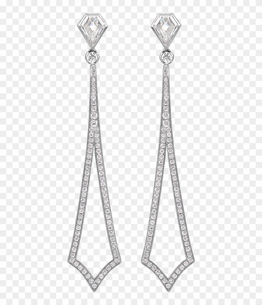 Kite Diamond Flare Bodkin Earrings - Earrings Clipart