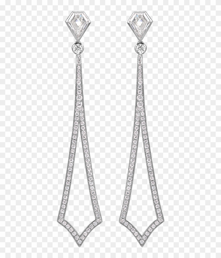Kite Diamond Flare Bodkin Earrings - Earrings Clipart #4231947