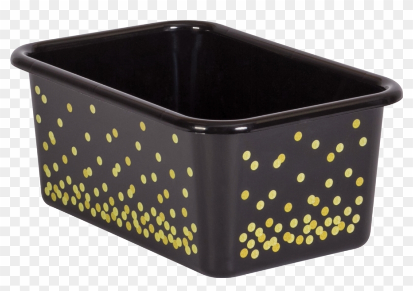 Tcr20889 Black Confetti Small Plastic Storage Bin Image - Polka Dot Clipart #4232267