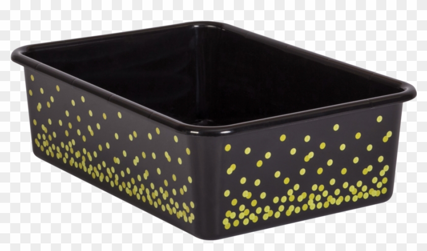 Tcr20896 Black Confetti Large Plastic Storage Bin Image - Polka Dot Clipart