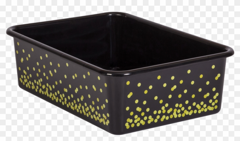 Tcr20896 Black Confetti Large Plastic Storage Bin Image - Polka Dot Clipart #4232300