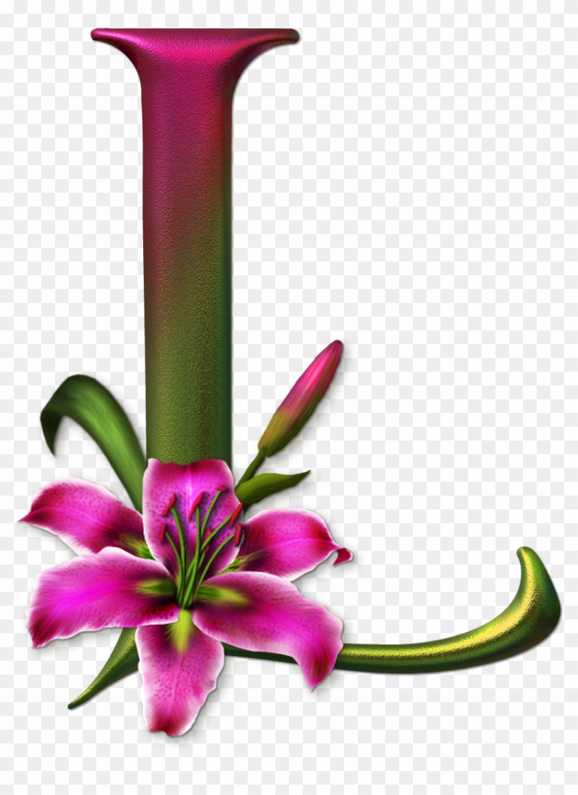 Letra L De Flores Clipart