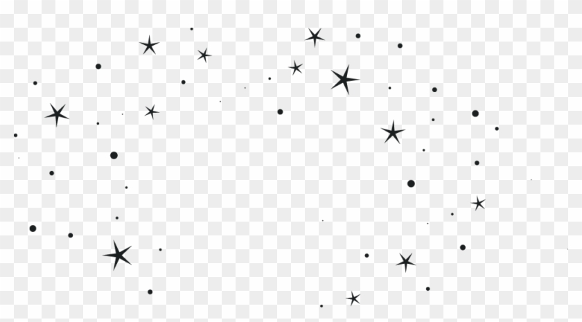 Round Line With Heart Star Confetti Star Icon Black - Star Clipart