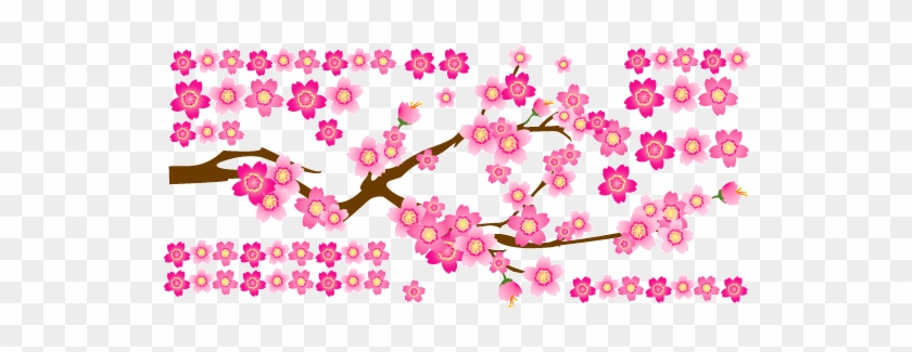 Adesivo De Parede Galho De Flores Selecione A Cor Clipart