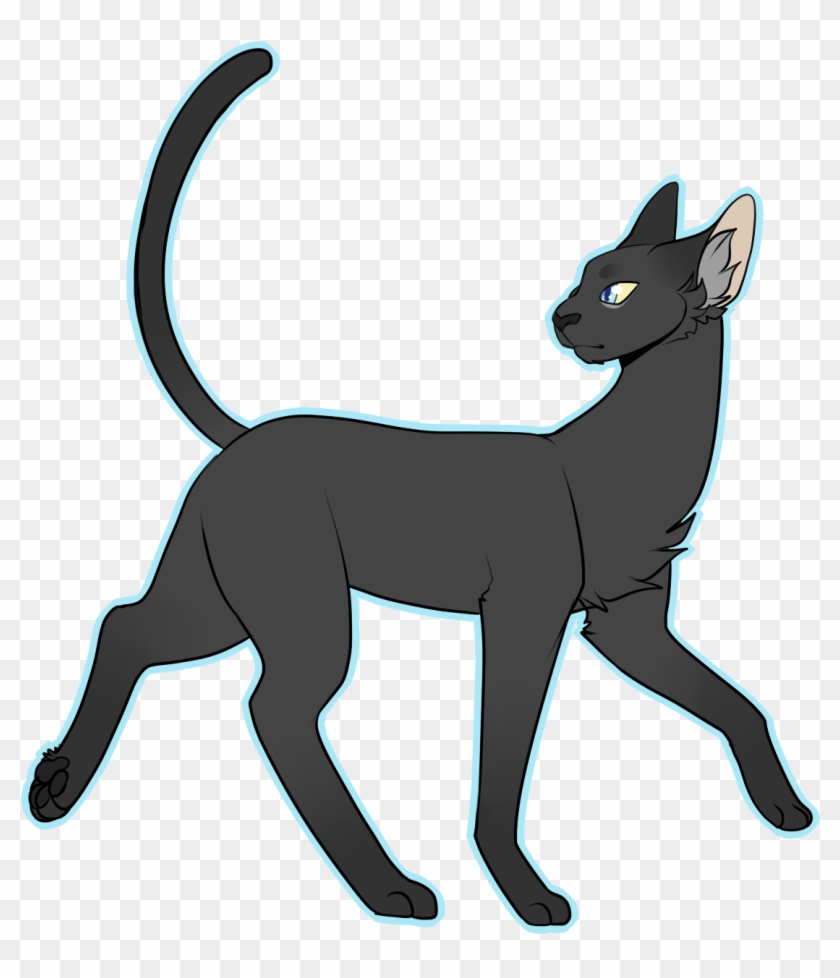 Crowfeather Based Him Off My Own Cats Body Type - Cat Full Body Drawing Clipart #4232715