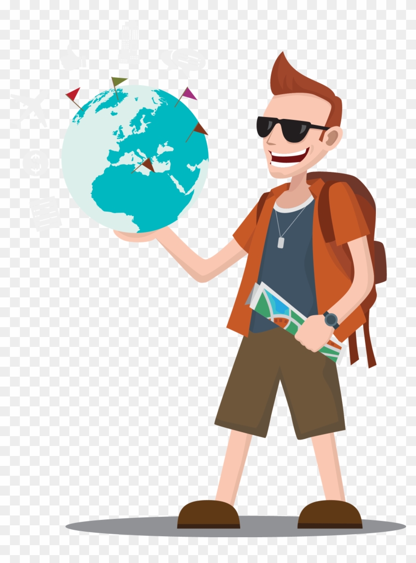 To Ensure Timely Replies And Services For The Travel - Traveler Cartoon Png Clipart #4232940