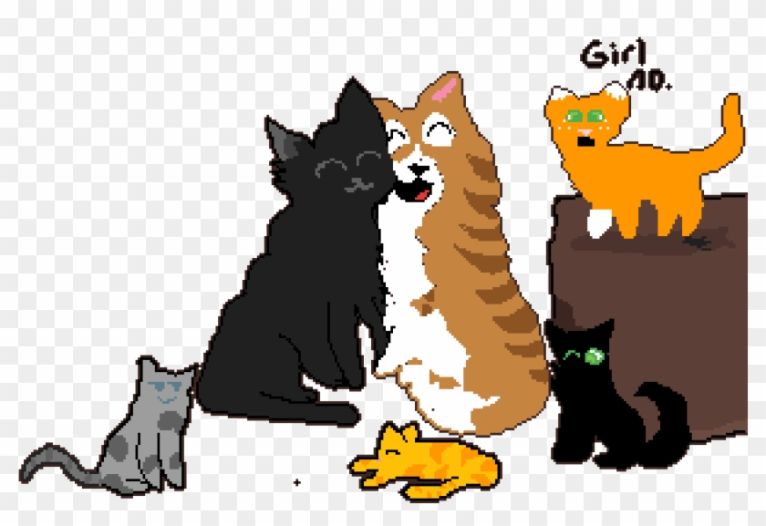 Crowfeather X Leafpool - Cartoon Clipart #4233087
