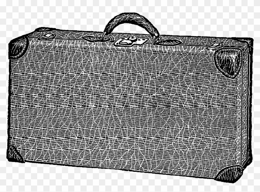 Either Of These Antique Travel Luggage Images Are Perfect - Picnic Basket Clipart #4233570