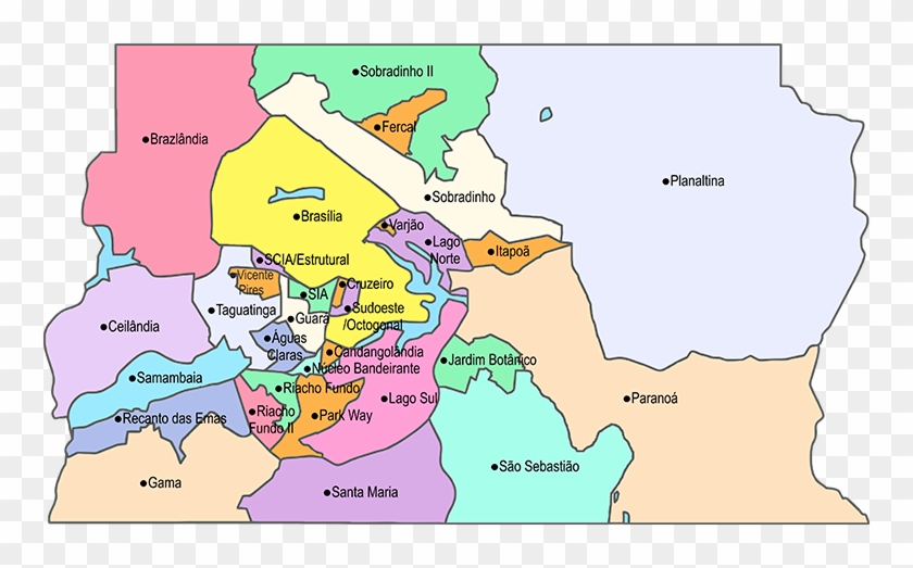 Resultado De Imagem Para Mapa Escolar Do Distrito Federal - Regiões Administrativas Do Distrito Federal Clipart #4234098