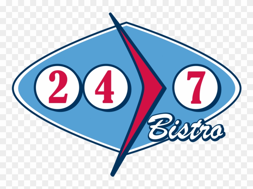 24-7 Bistro Logo - Emblem Clipart