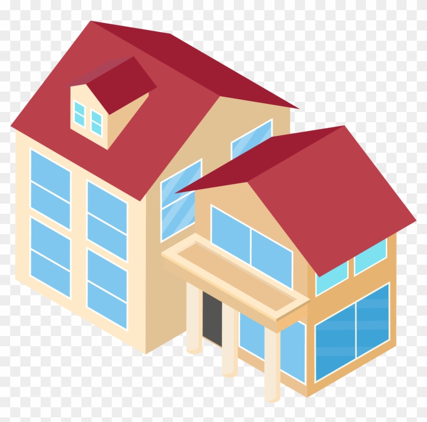 5d City Life Dimensional Png And Vector Image - House Clipart