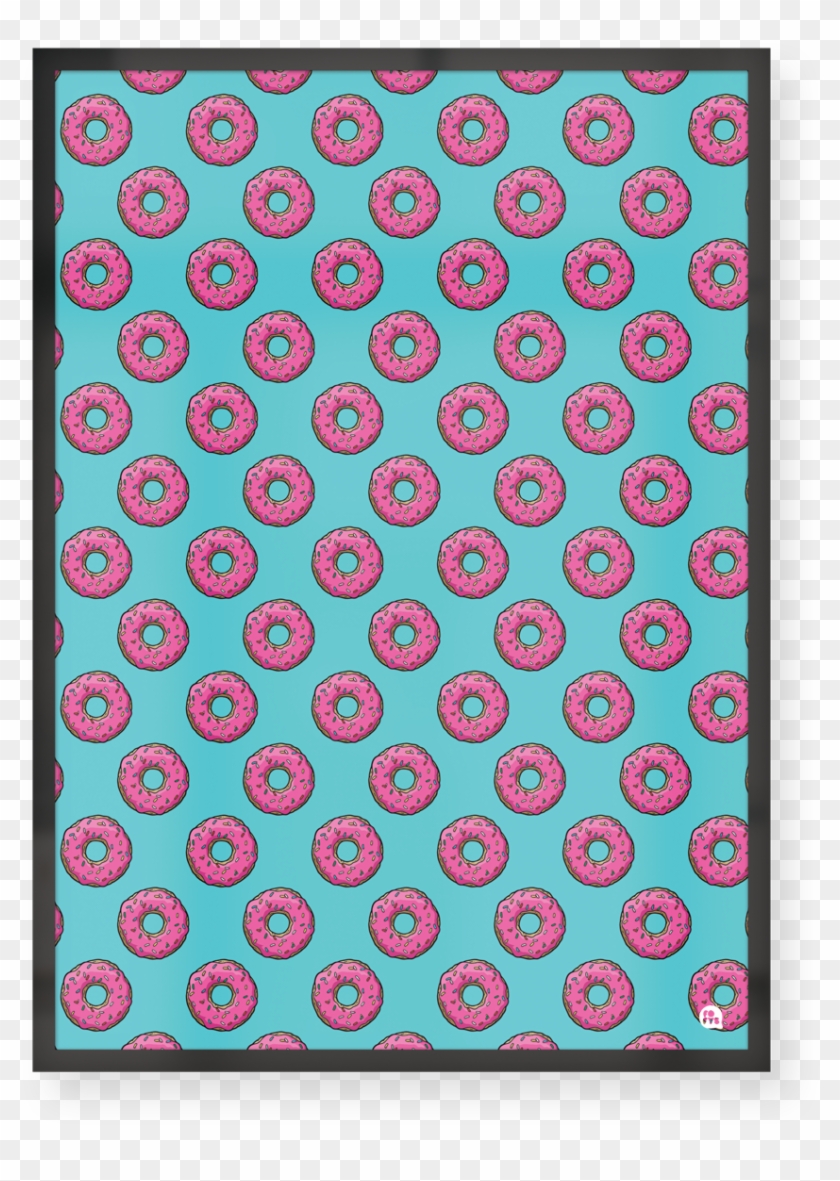 Quadro Donut Texture Moldura Preta Tamanho A4 - Circle Clipart #4234570