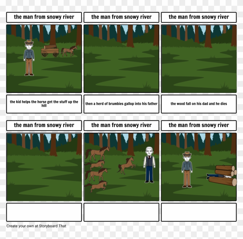 Man From Snowy River Storyboard Clipart #4234608