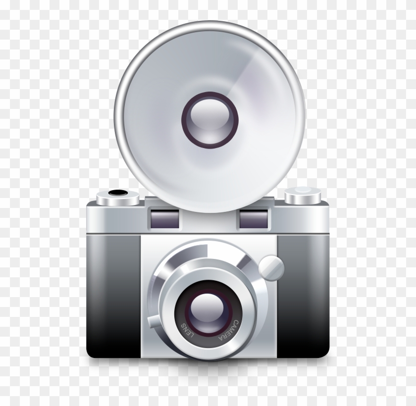 Retro Camera Vector Psd Icon - Point-and-shoot Camera Clipart #4234802