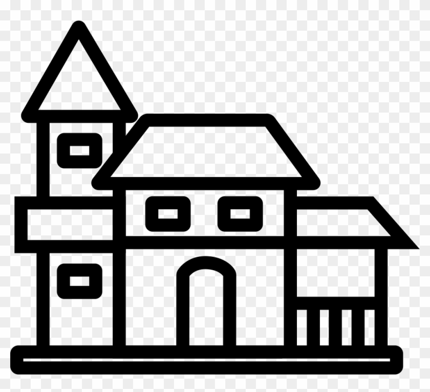 Villa - House Drawings And Colouring Clipart #4234911