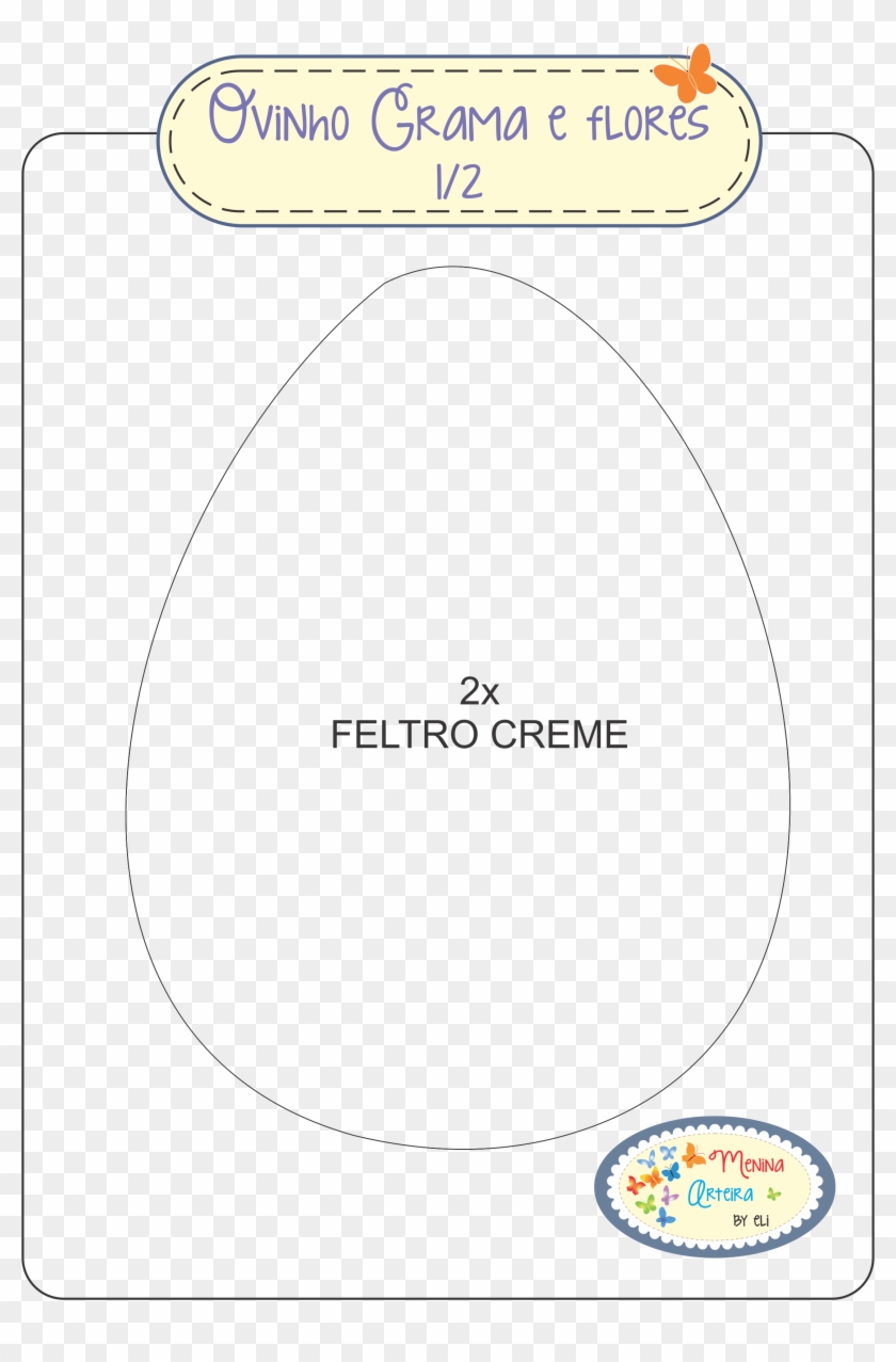 Molde Ovinho Grama - Circle Clipart